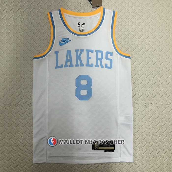 Maillot Los Angeles Lakers Kobe Bryant NO 8 Classic 2022-23 Blanc